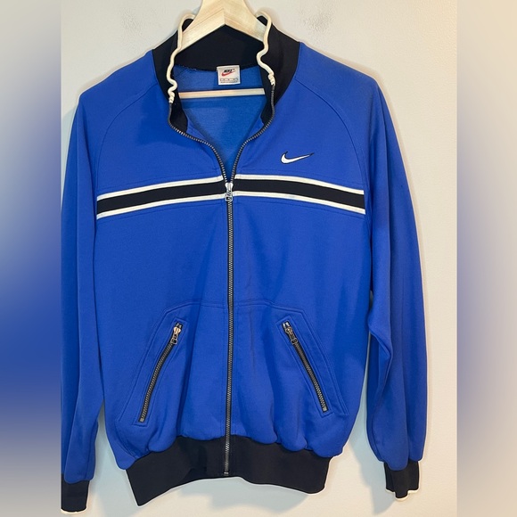 Vintage Nike Mens Sweat Jacket Large Full Zip Retro Y2K Long Sleeve Mock Neck M